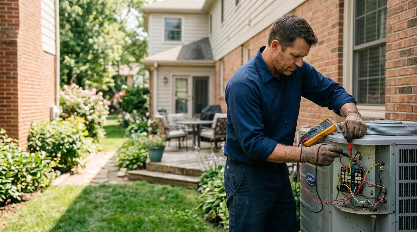 HVAC technician working near Hurst, IL
